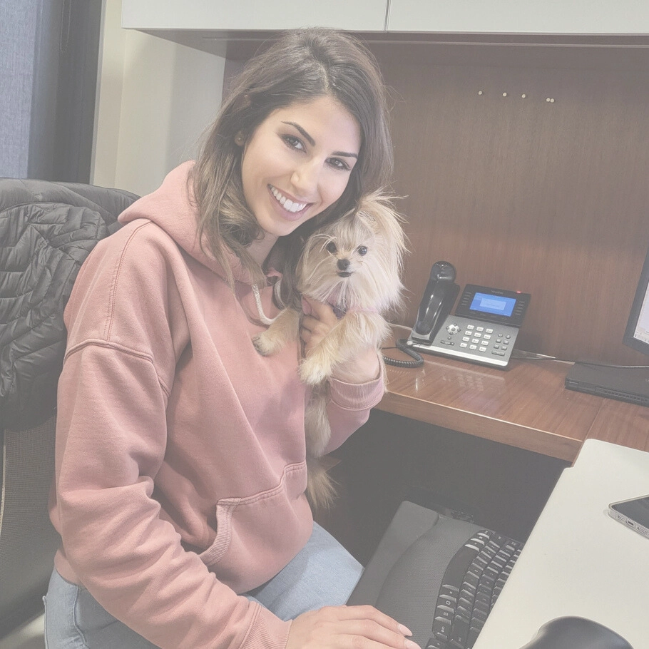 Angine and her dog